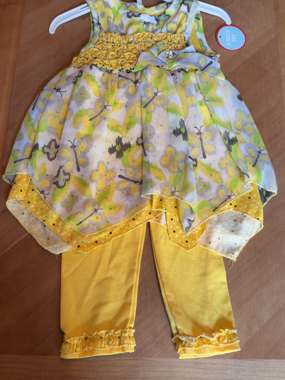 Wonderkids Yellow Floral Toddler Dress